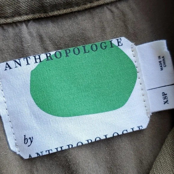 Anthropologie Olive Green Utility Jacket with Lace XS P - Picture 2 of 5